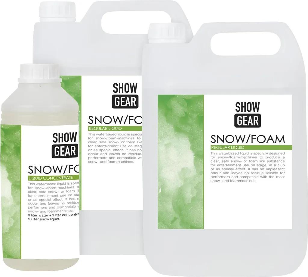 Concentré Neige et Mousse à Base d'Eau Showgear - Format Eco 5L - 2