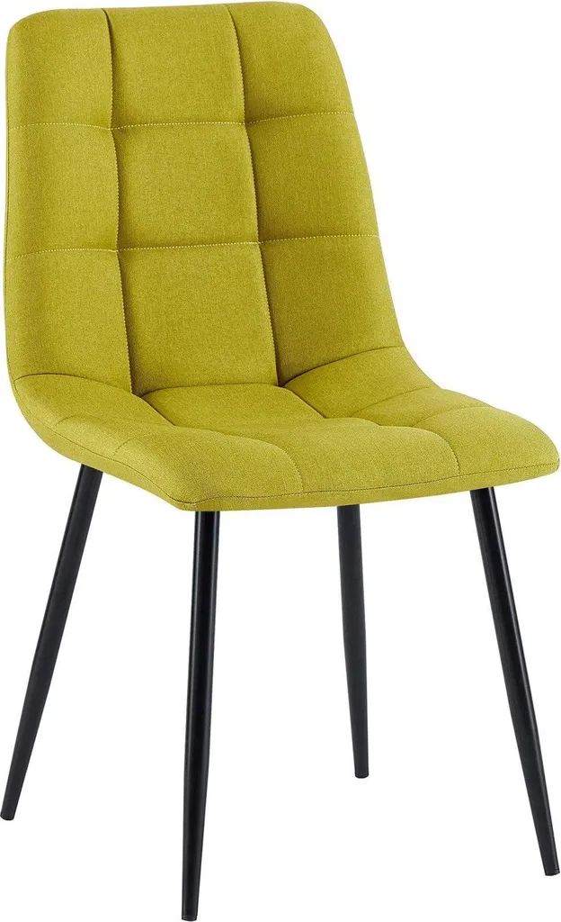 Sedia moderna verde natura - Design ergonomico e struttura nero opaco