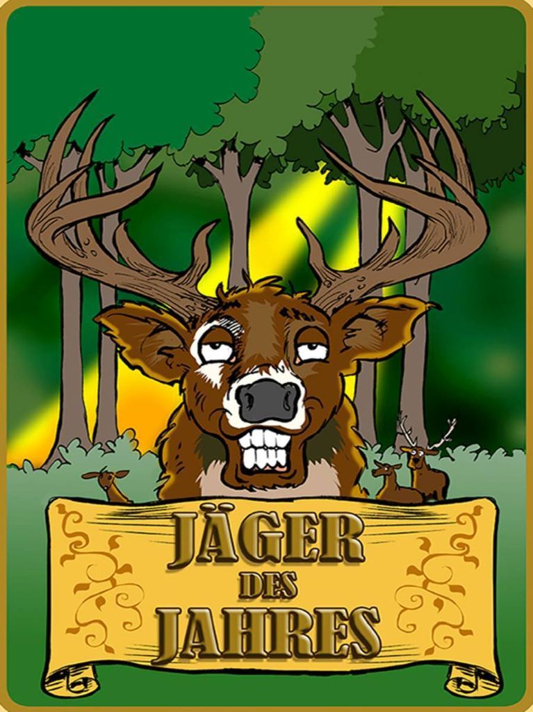 vianmo Holzschild 40x30 cm Jagd Jäger des Jahres Reh