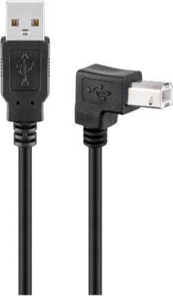 MicroConnect USB2.0 A-B kabel 2m, USBAB2ANGLED