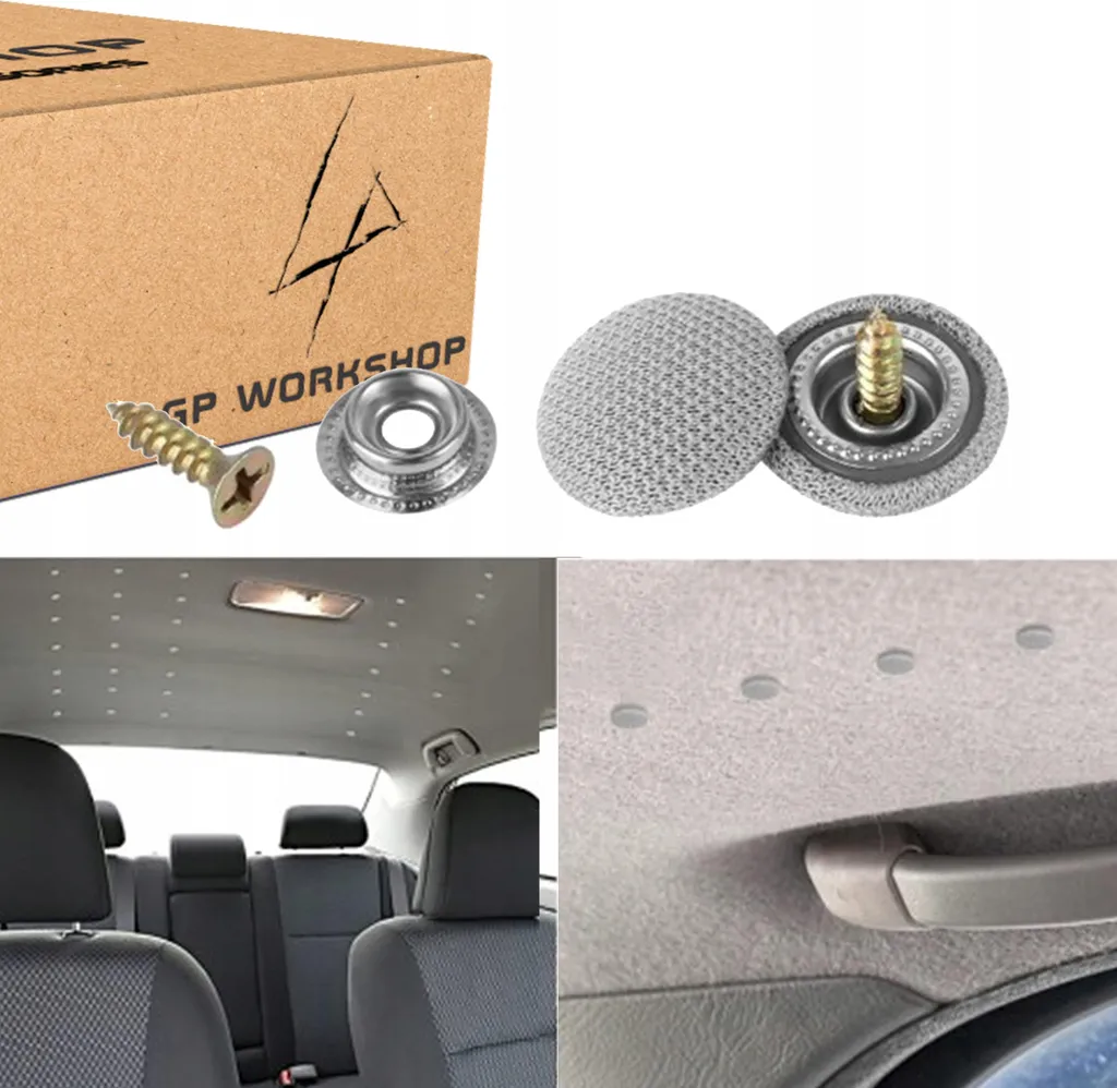 Solution toit voiture décollé - Kit 75 rivets pour ciel de toit gris - 5