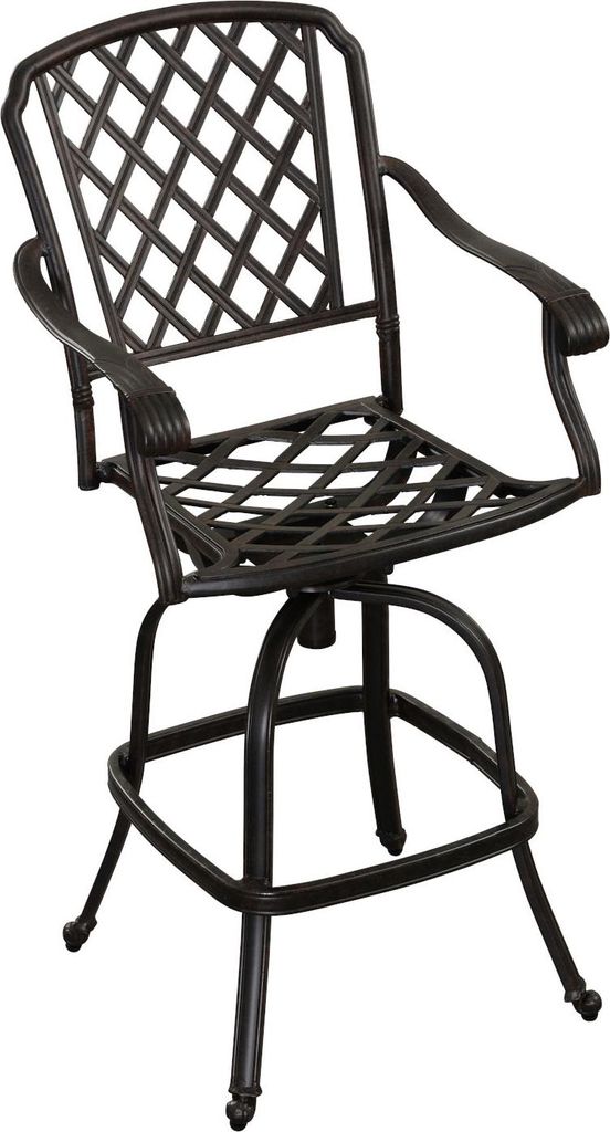 Inko Rocco Barsessel Alu-Guss 63,5x62,5x125 cm Barhocker 2 Farben zur Wahl