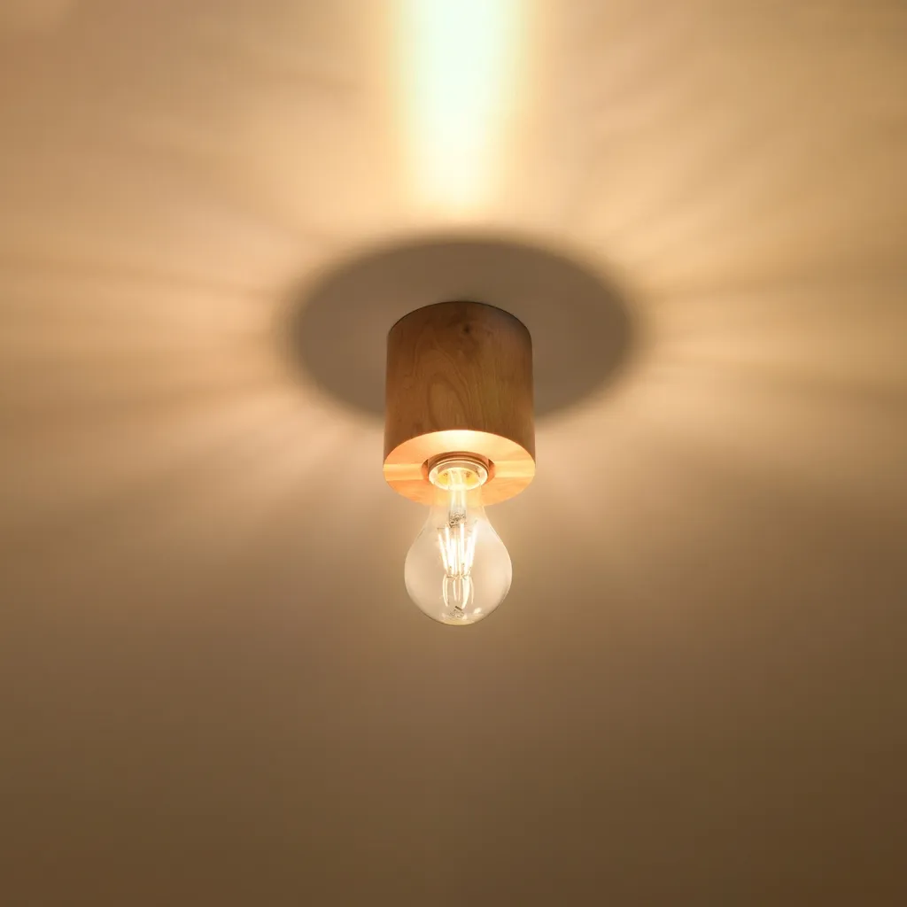 Lampada Cubo Legno SALGADO Sollux | Stile Industrial Loft E27 10cm - 3