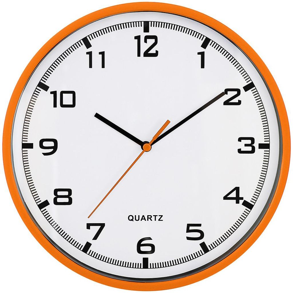 MPM-Quality Wanduhr Magit rund 255 mm Kunststoff Orange