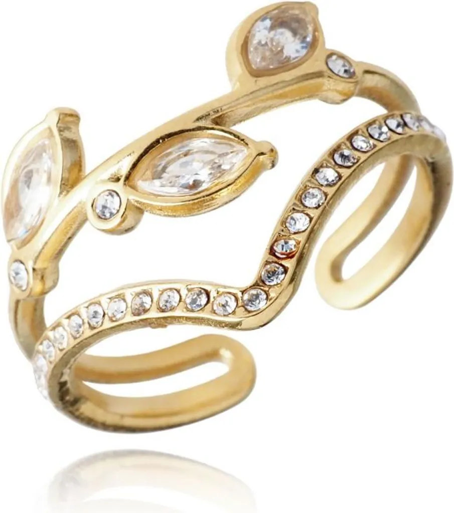 Anello Donna Oro 14K Flamenco Mystique Acciaio Inox Idrorepellente