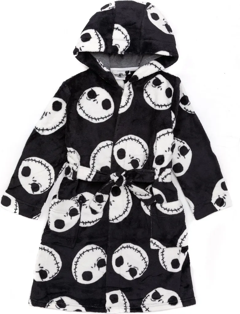 Nightmare Before Christmas Robe de chambre enfant NS6510 Noir/Blanc 98