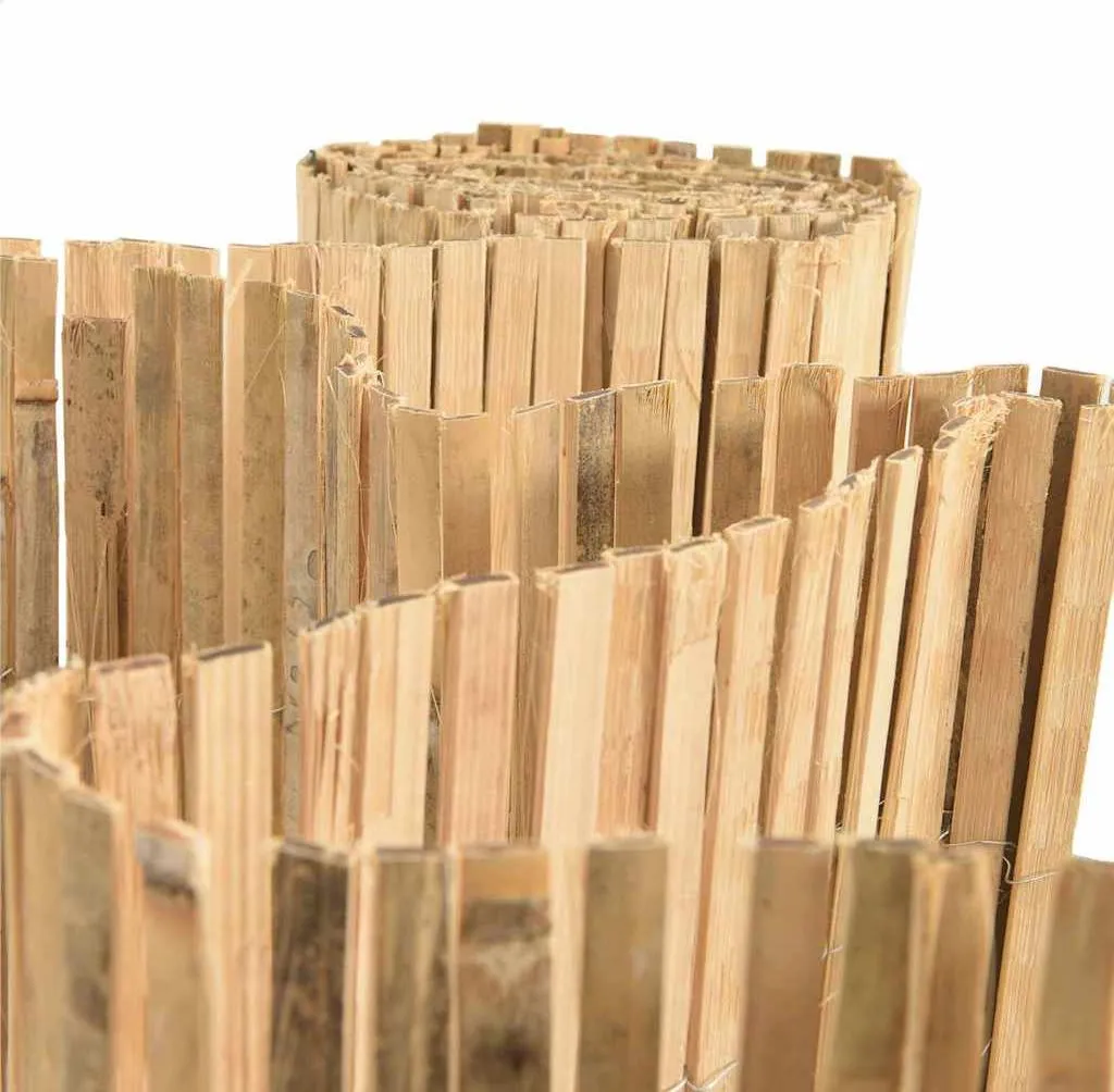 Clôture Bambou Naturel 4m vidaXL - Finissez-en avec le Vis-à-Vis