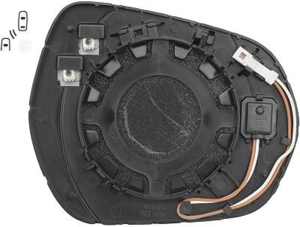 DIEDERICHS Spiegelglas Außenspiegel Links für FORD Fiesta Mk7 Schrägheck Beheizbar Konvex 1407227