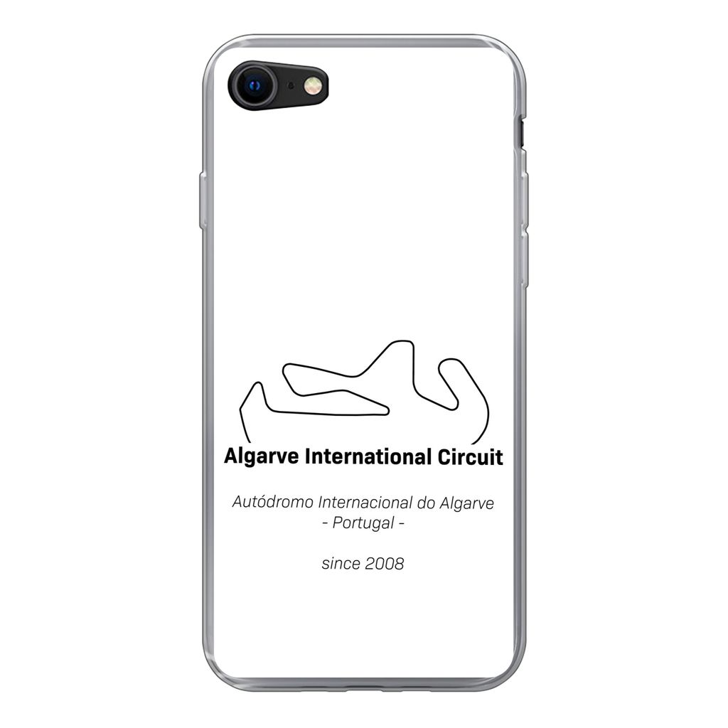 MuchoWow Handyhülle Schutzhülle Hülle für iPhone SE 2022 Formel 1 - Portimao - Rennstrecke Silikon Softcase Handy Hülle - Schutzhülle