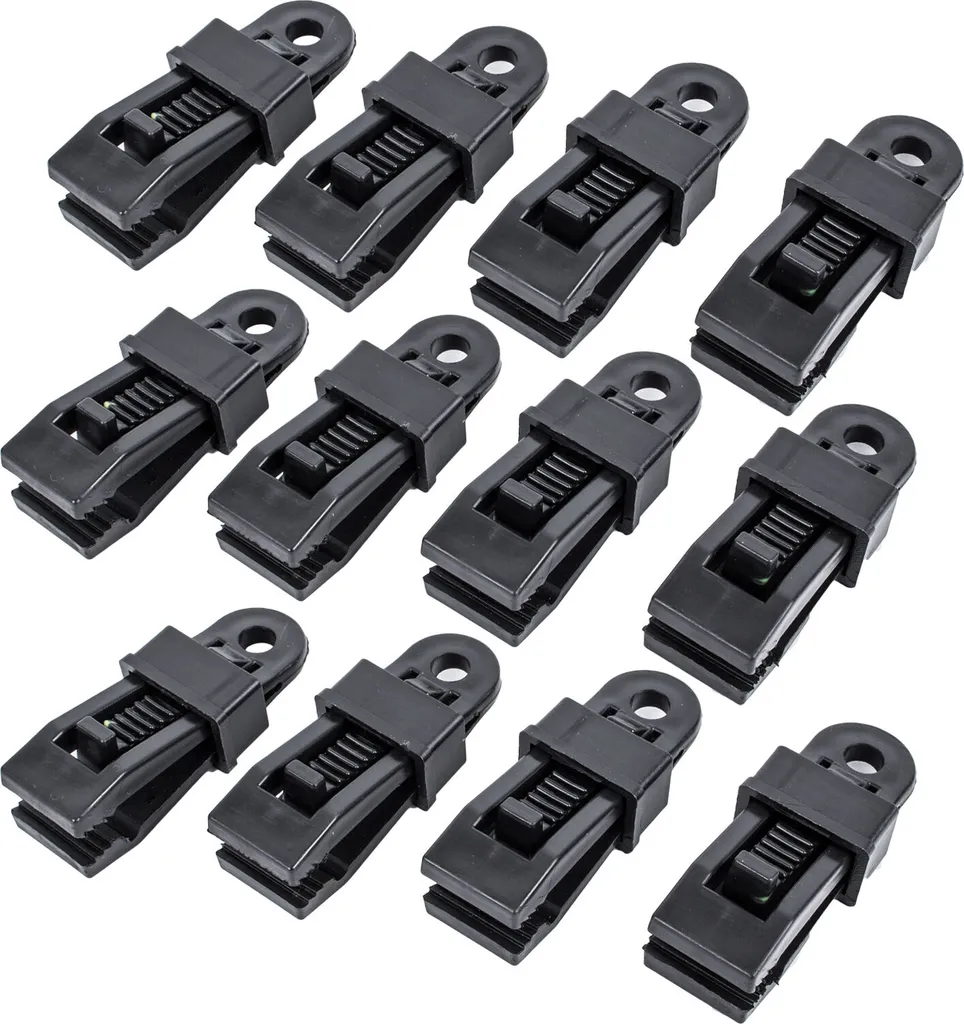 Clips anti-glisse pour tapis d'auvent caravane - Solution fixation 12pcs
