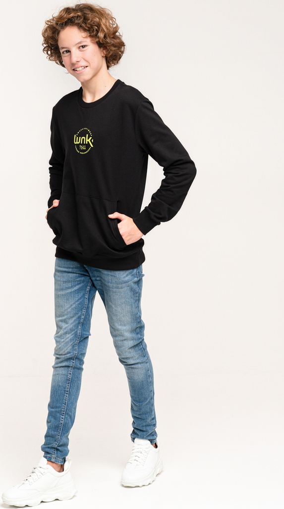 Jungen-Sweatshirt WNK - Schwarz - 152