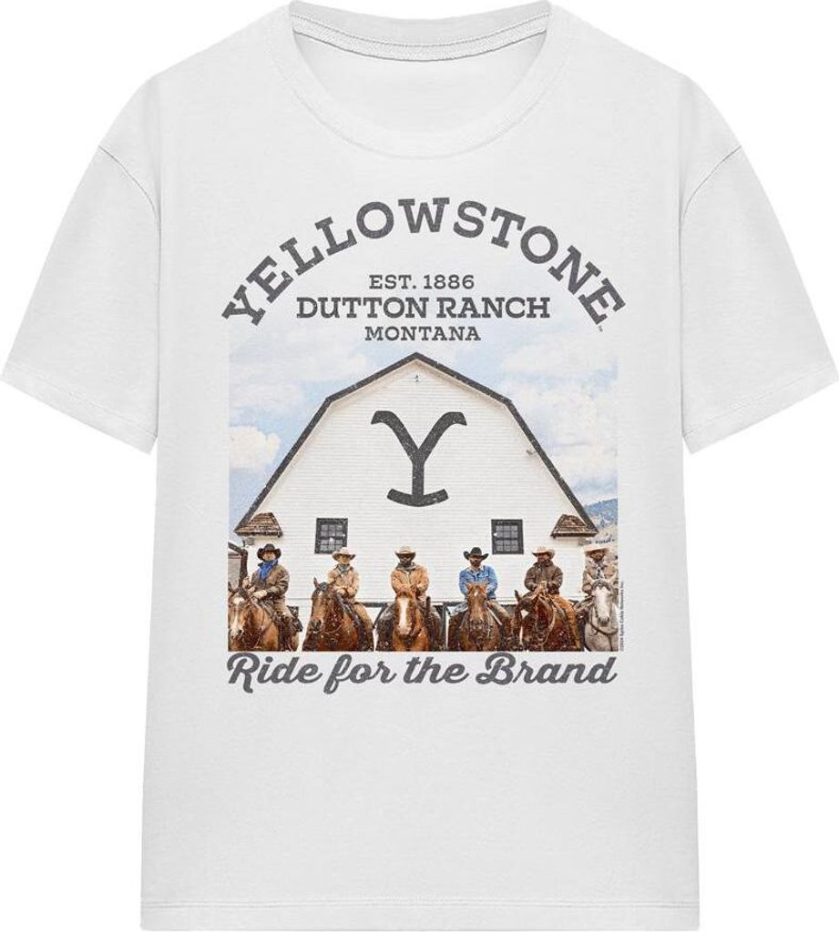 Yellowstone - "For the Brand" T-Shirt für Herren/Damen Uni TV16983 (XXL) (Weiß)