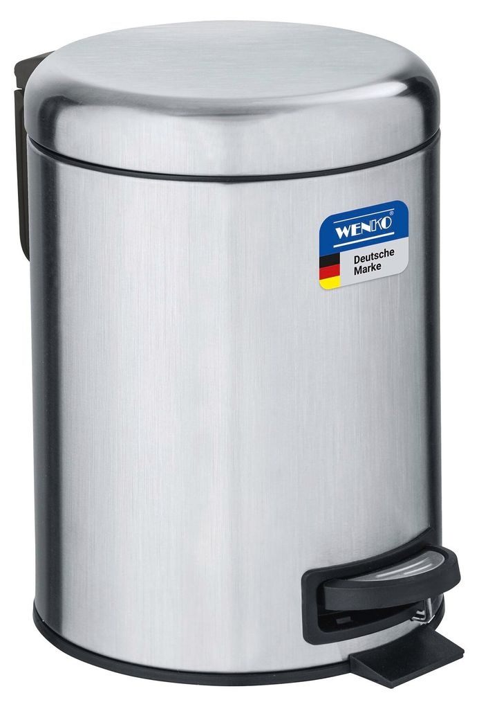 WENKO Tret Müll Eimer 3 L LEMAN Edelstahl Abfall Kosmetik Produktbild 