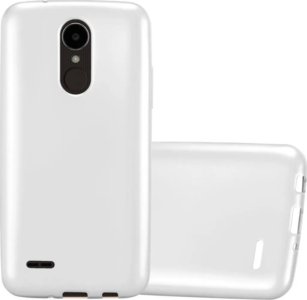 Cadorabo custodia protettiva per LG K4 2017 cover in argento custodia del telefono cellulare TPU custodia in silicone custodia cover