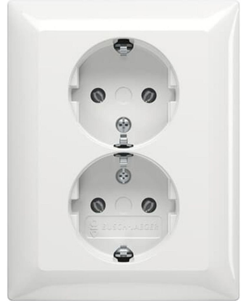 Busch Jaeger 202 EUJ-914 Presa doppia completa di copertura Immagine del prodotto 