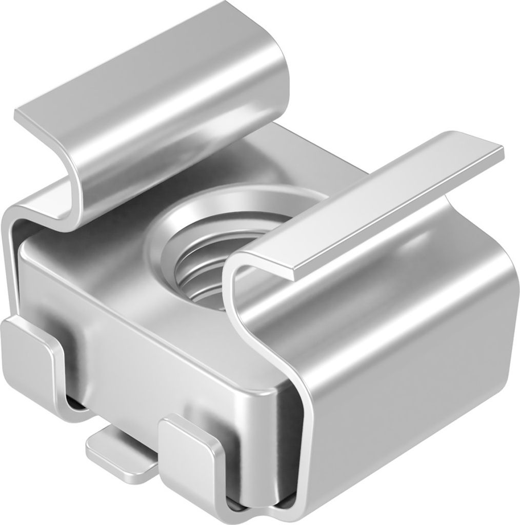 SECCARO Käfigmutter M5, zur Rack-Montage, Stahl verzinkt, 20 Stück