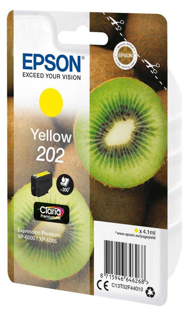 Epson Tintenpatrone yellow Claria Premium 202        T 02F4 Produktbild 