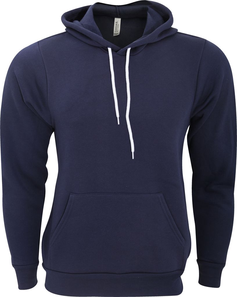 Bella + Canvas Uni Fleece-Pullover mit Kapuze BC1336 (XS) (Dunkelblau)
