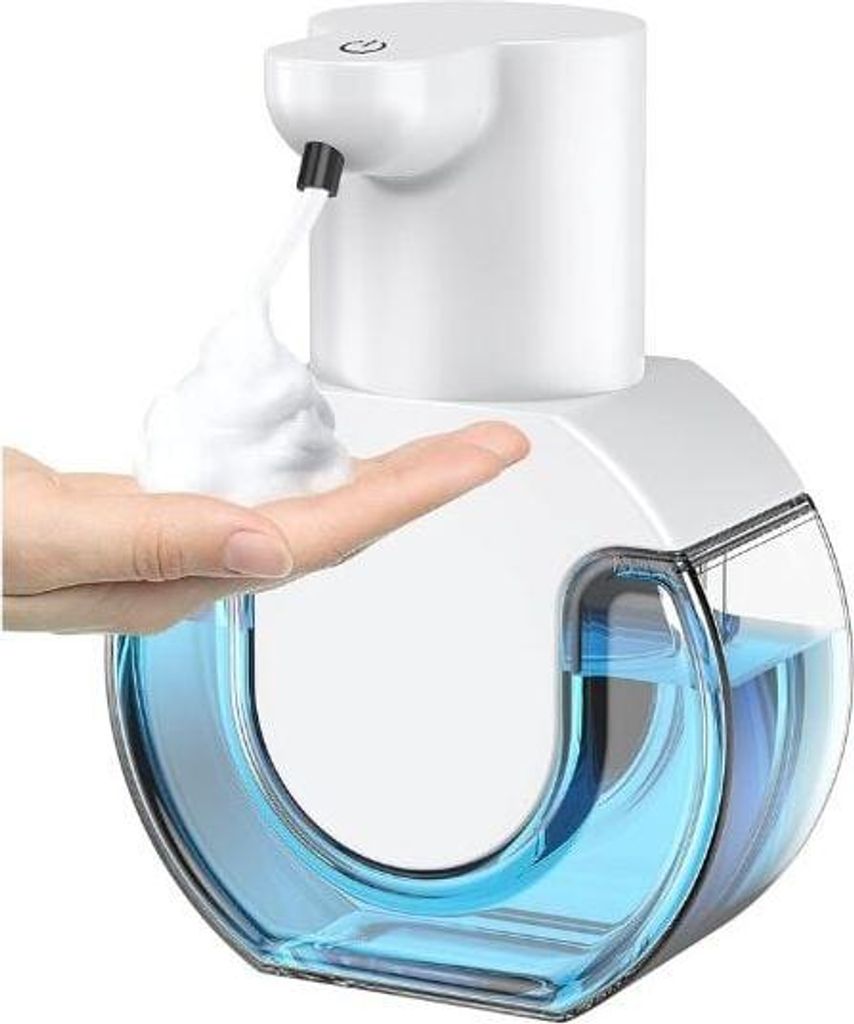 Automatischer Seifenspender mit 4 einstellbaren Stufen, 430 ml, wandmontierter, wiederaufladbarer Schaumseifenspender mit USB-Ladefunktion für Bad...