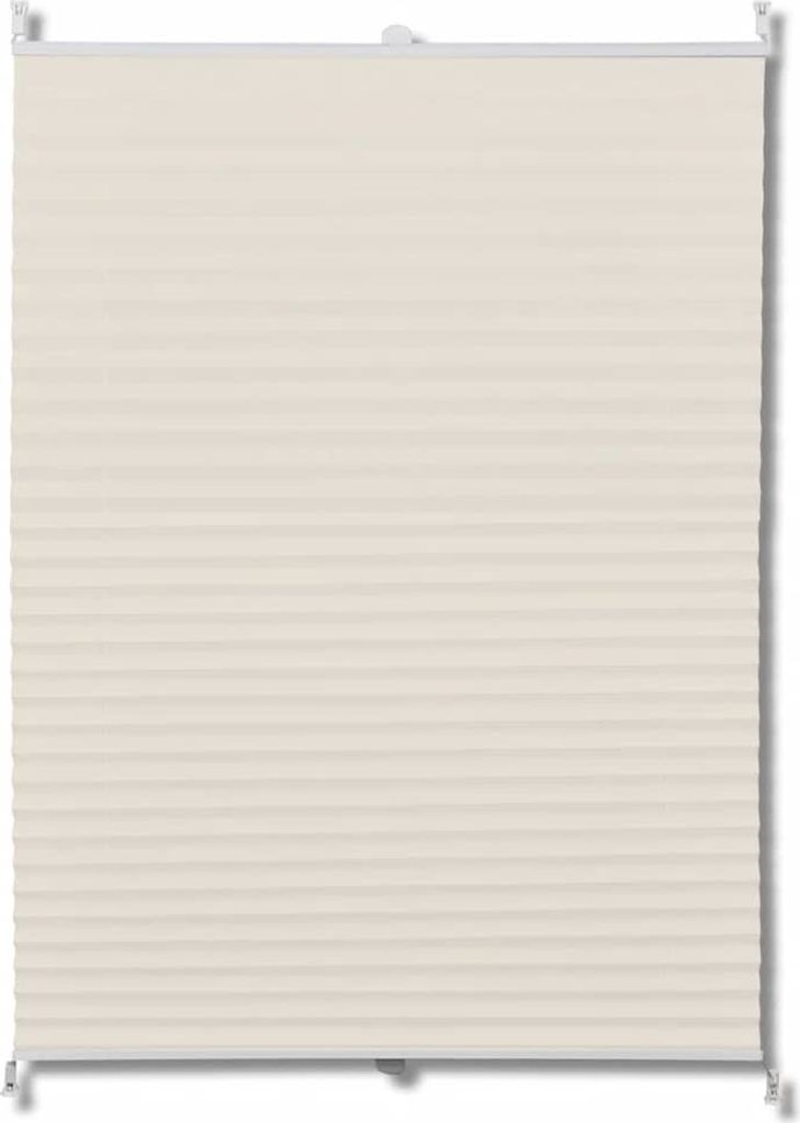 vidaXL Plissee Faltrollo Rollo Plisseerollo 110x200cm Creme