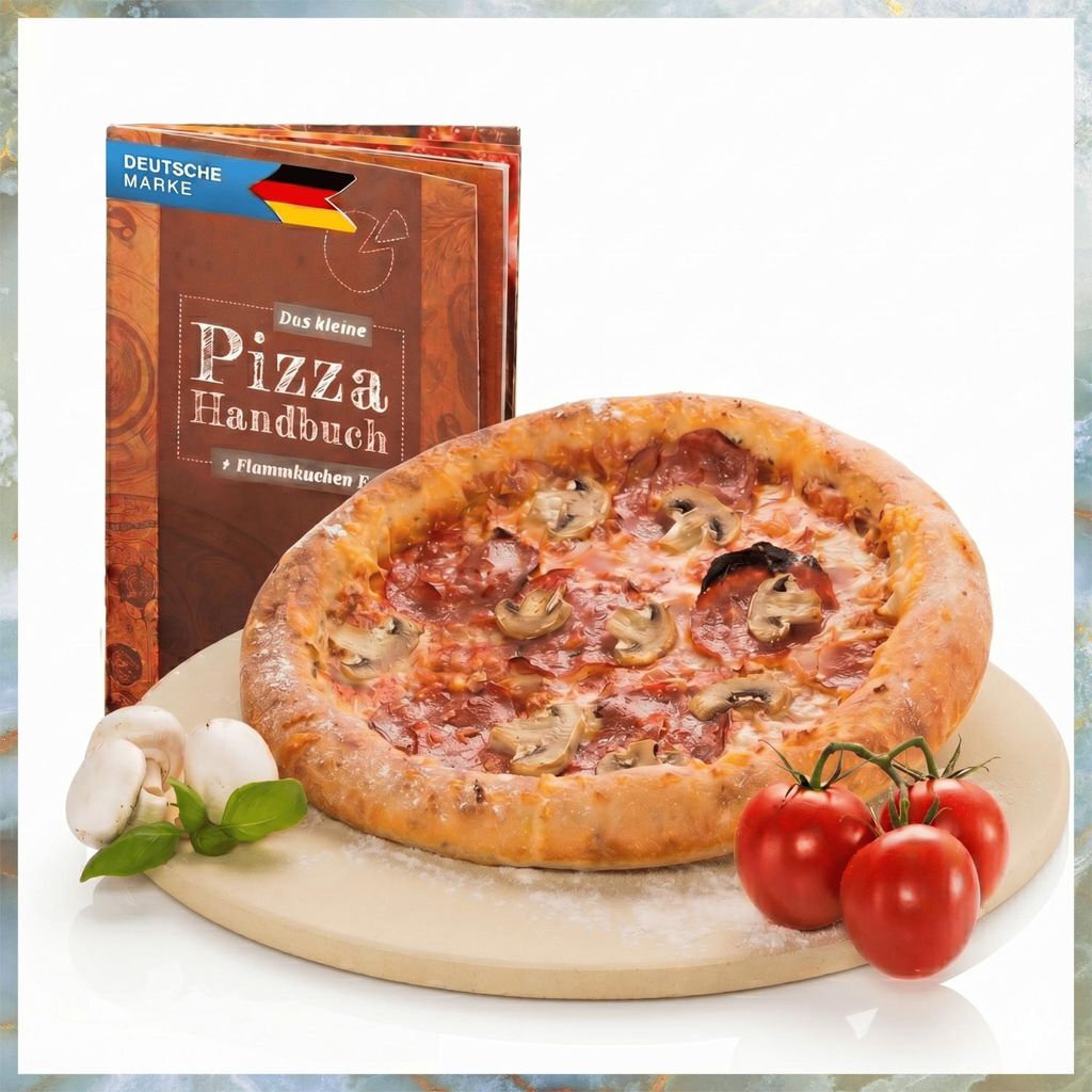 Profi Pizzastein für Backofen, Premium Backstein für Gasgrill & Pizzaofen - Variante: Rund