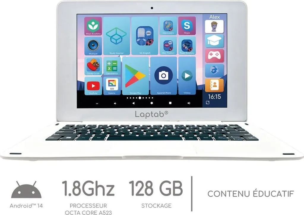 Ordinateur portable Lexibook Laptab 10,1'' Full HD 4 Go RAM Blanc +6 ans - 6