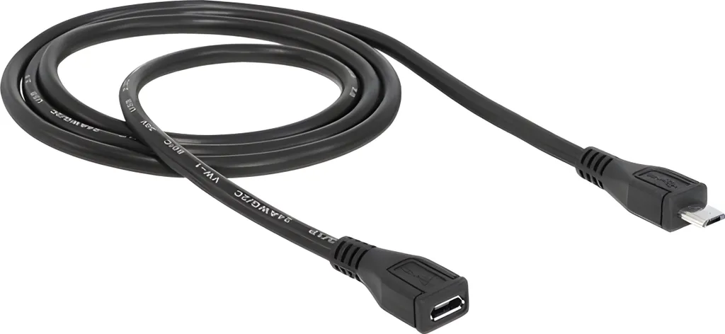 Delock 83248 Estensione Micro USB per Installazioni | 1m Nero