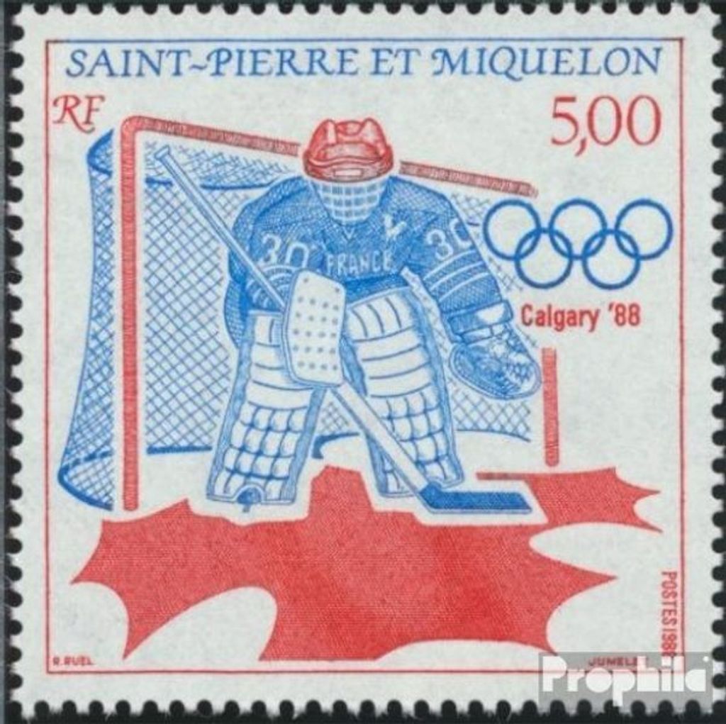 Briefmarken St. Pierre und Miquelon 1988 Mi 557 (kompl.Ausg.) postfrisch Olympische Winterspiele