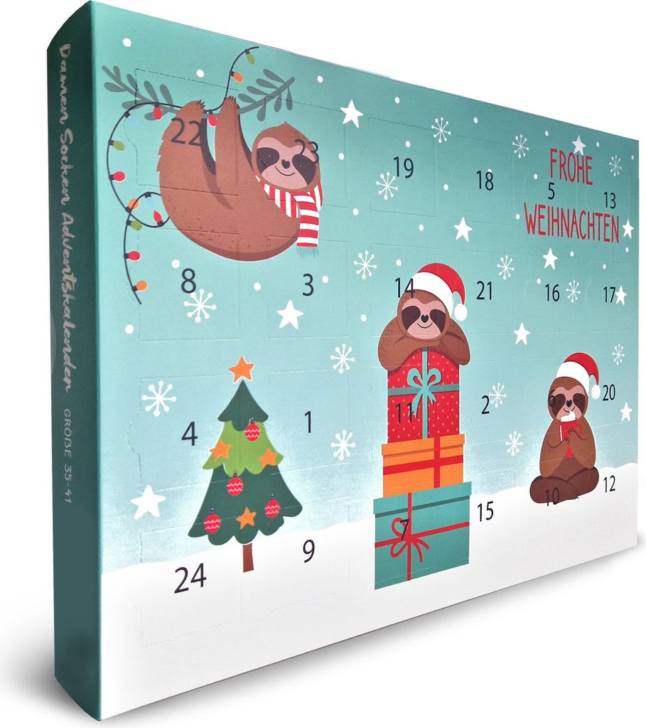 Socken Adventskalender   : 35-41 : mehrfarbig  Größe: 35-41 Produktbild 