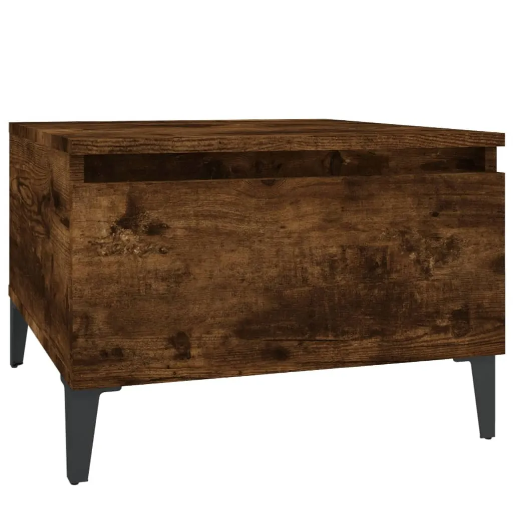 SYFAX™ Tavolino da Salotto Rovere Fumo 50x46x35cm in Legno Multistrato