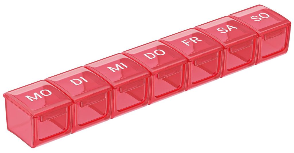 WELLGRO Tablettenbox für 7 Tage - Pillendose 1 Fach pro Tag Produktbild 