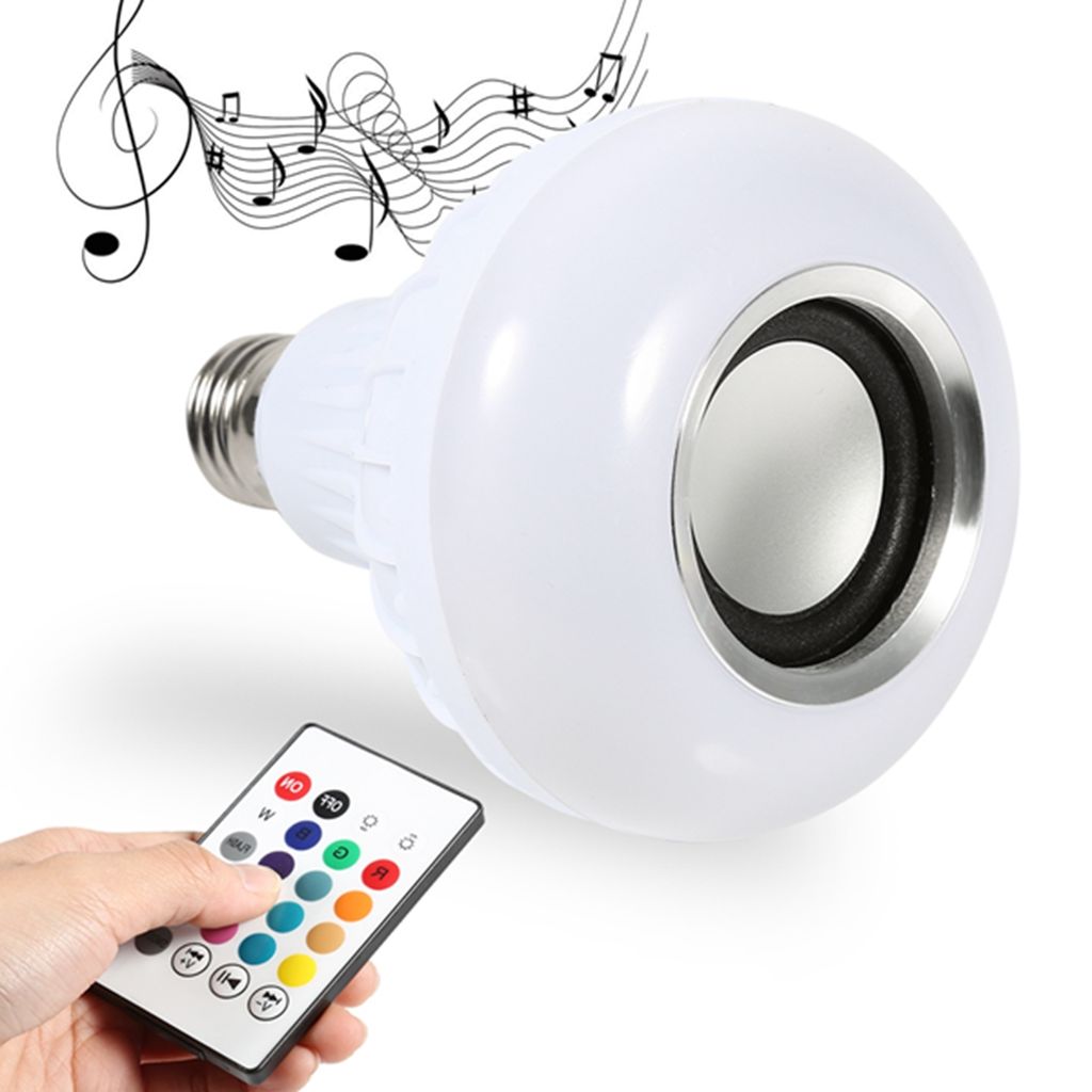 E27 12W LED RGB Głośnik Bluetooth Żarówka Bezprzewodowa Zdjęcie produktu 