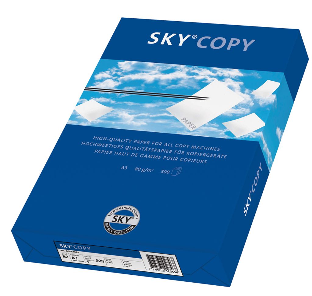 Papyrus Sky Copy, Laser-/Inkjet-Druck, A3 (297x420 mm), 500 Blätter, 80 g/m², Blau