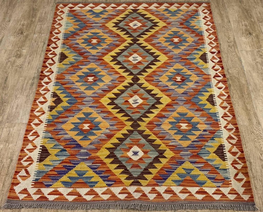 Teppich KELIM ORIGINAL | Farbe: Multi; Größe: 104x196 cm | strapazierfähig und leicht zu reinigen | Wohnzimmer | Schlafzimmer