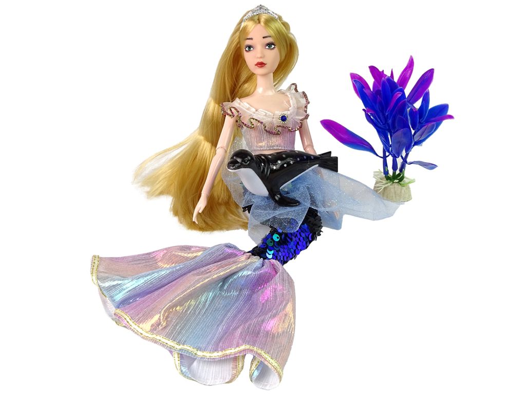 LEAN Toys 13903 Emily-Puppe (Meerjungfrau) mit Zubehör, Produktbild 