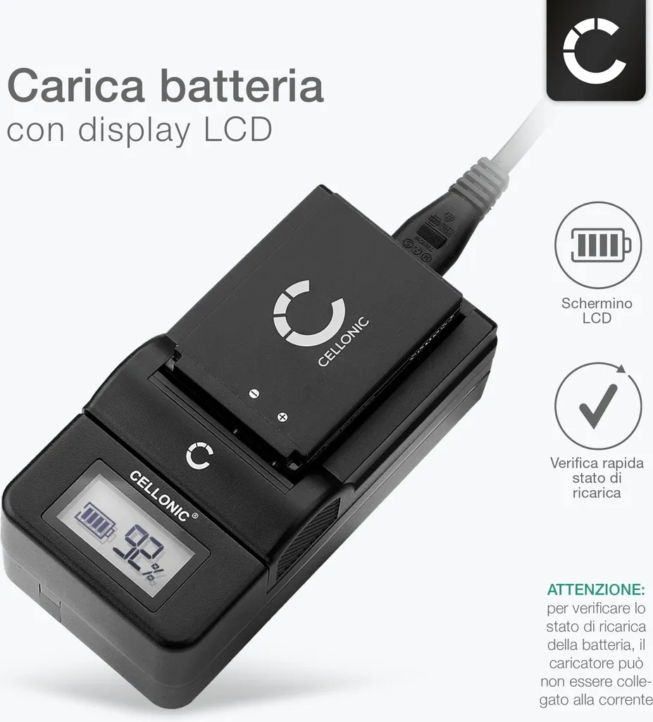 CELLONIC, Batteria per Fotocamera, compatibile con Sony NP-BX1, ZV-1, HDR-CX405 (3.7V, 1090mAh) 2 Pezzi + Caricabatterie - 3
