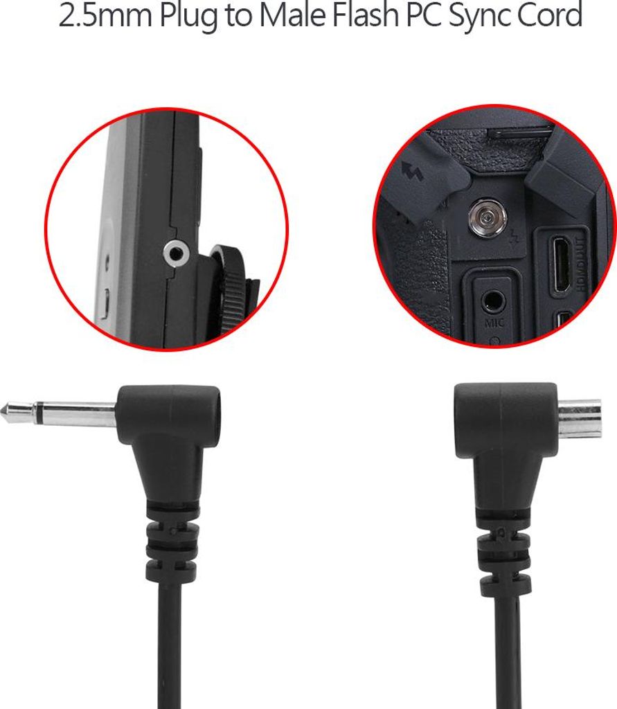 lekki kabel synchronizacyjny PC do lampy błyskowej 12 Zdjęcie produktu 