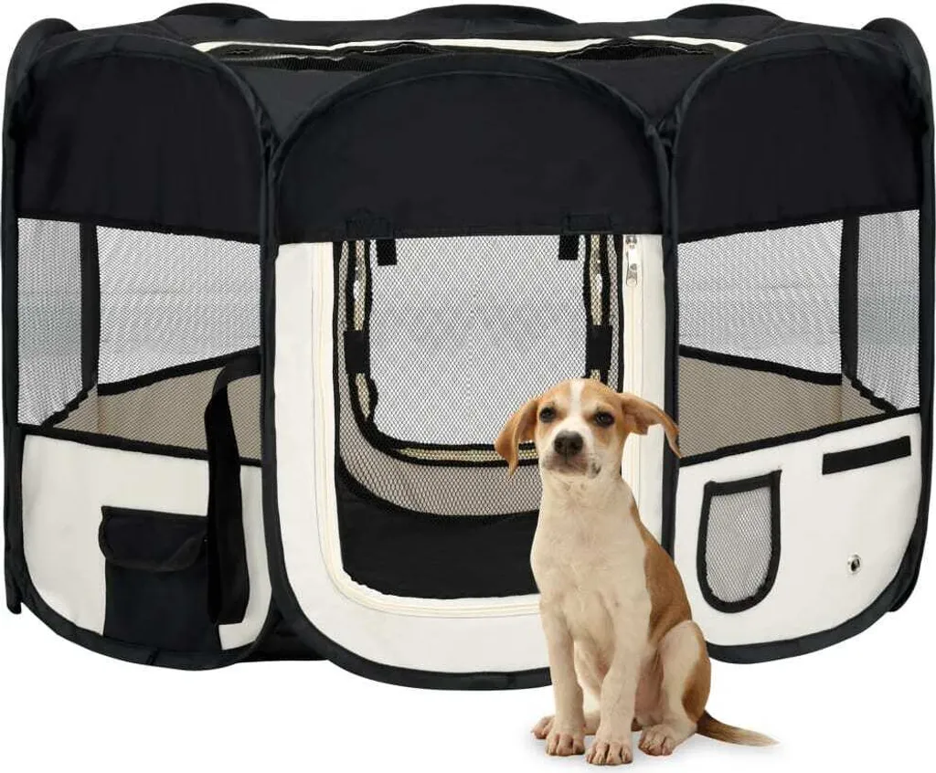 Box Cani The Living Store 110x110x58 cm Nero - Robusto e Facile