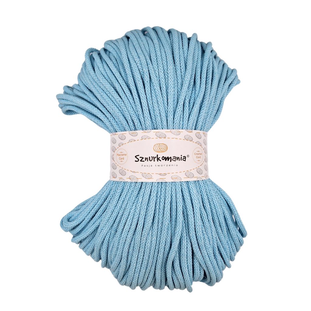 Baumwollkordel mit einem Kern 5mm 100m, Makrameegarn, Makrameekordel, Häkelkordel, Makrameekordel, Naturgarn, 5mm Kordel, geflochtene Baumwollkordel