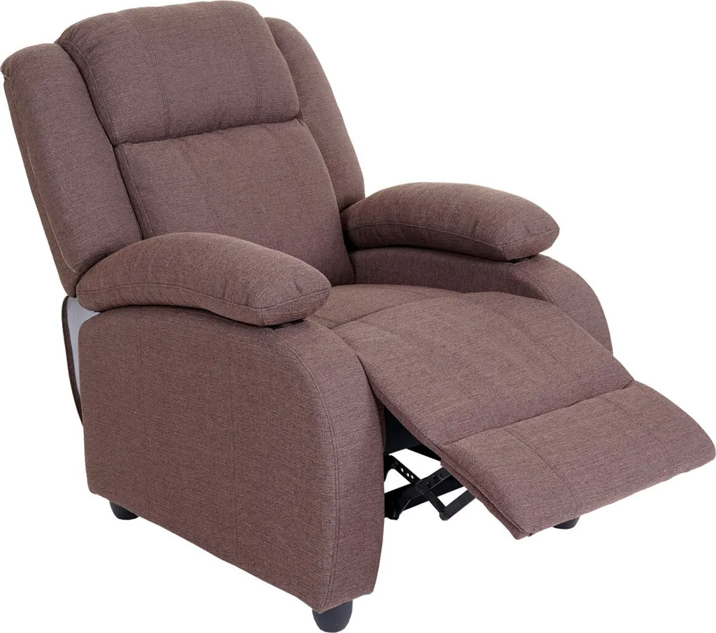 Fauteuil de relaxation Lincoln : soulagez votre dos, textile et Mahagony