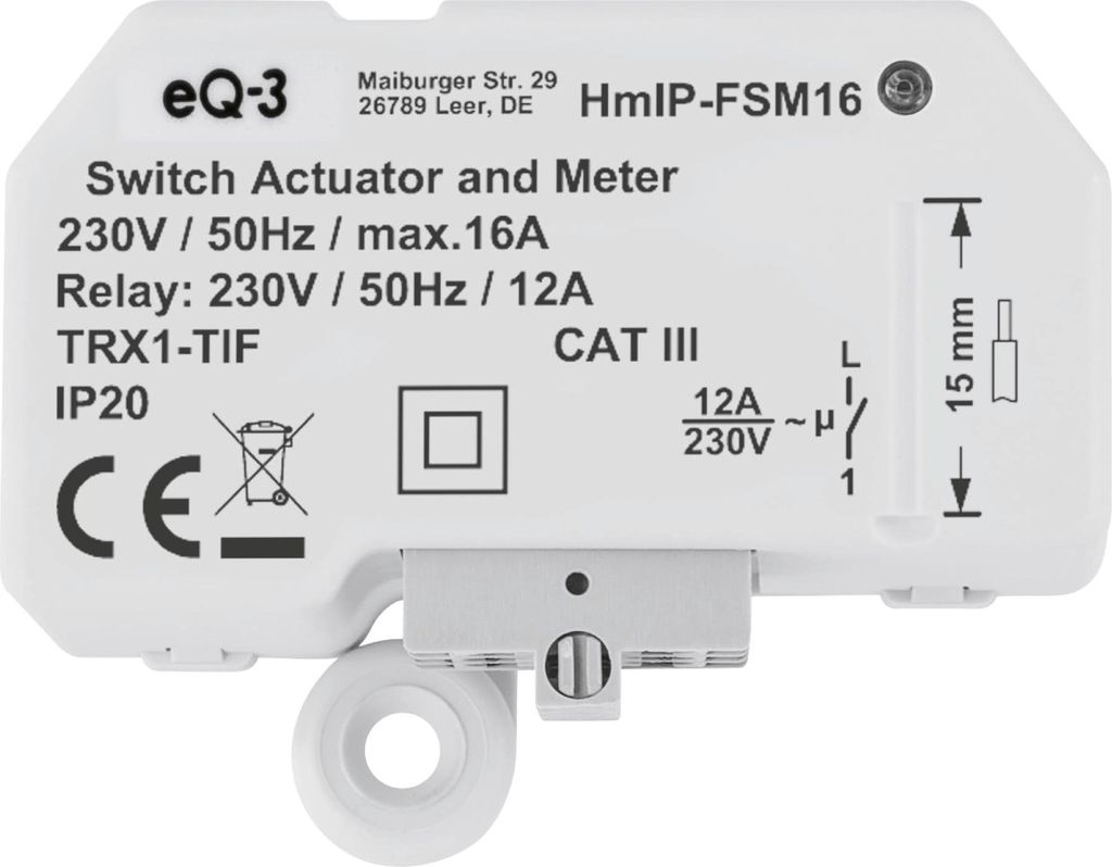 Homematic IP Smart Home Schalt-Mess-Aktor (16 A) – Produktbild 