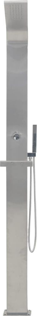 vidaXL Douche de jardin en acier inoxydable Courbe Image du produit 
