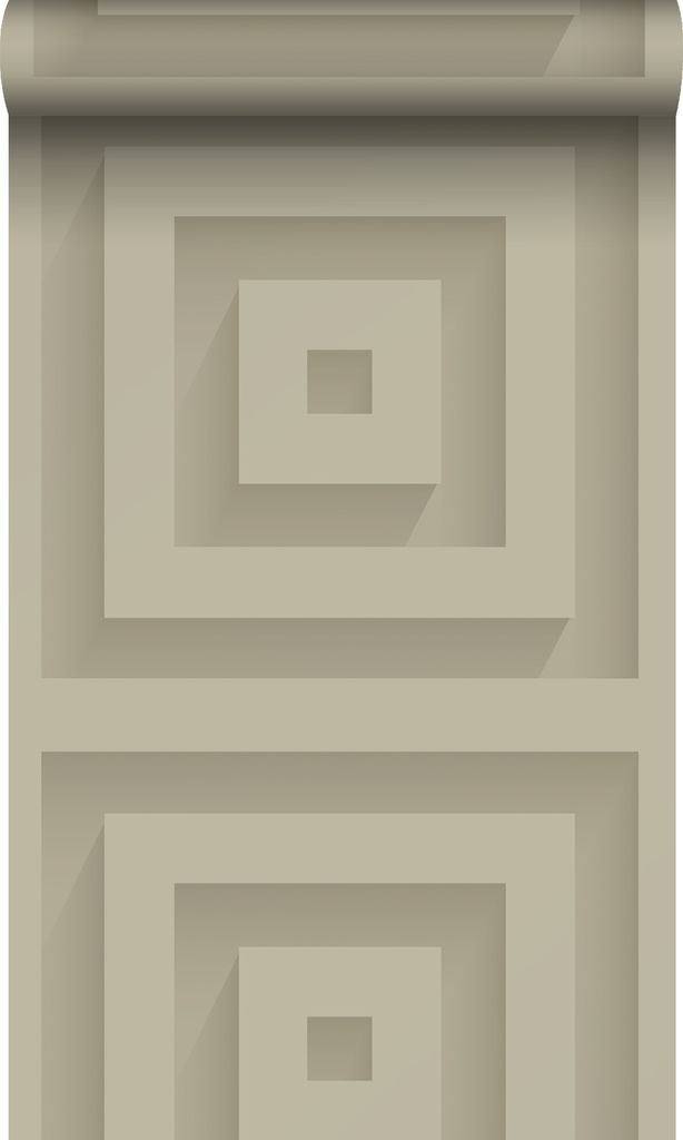 Origin Wallcoverings Tapete 3D-Quadrate Hellbeige 50 x 900 cm