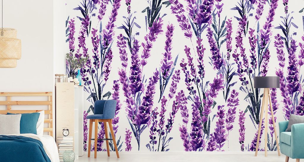 Fototapete Vlies Tapete schöne Lavendel Blumen Natur 135 cm (B) x 90 cm (H) Wandbild Wanddeko