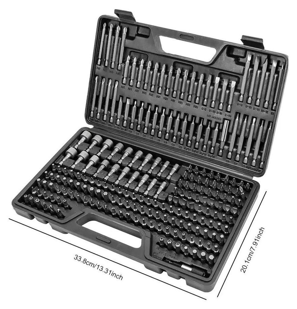 Schraubendreher Bit Set - Bit- und Nuss-Set - 208-teilig - 0,635 cm Sechskantschaft - Sicherheitsbits - Professionelles Werkzeug-Set