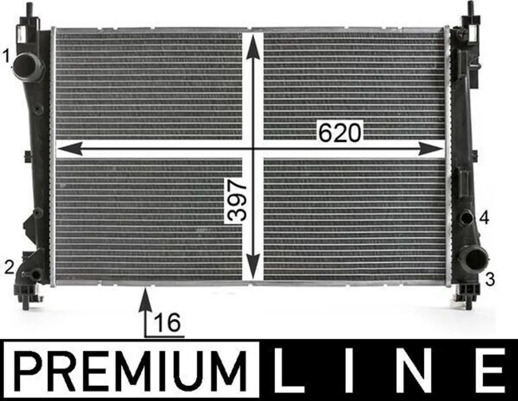 Radiateur à eau de refroidissement pour Opel Combo Fourgon et Combi X12