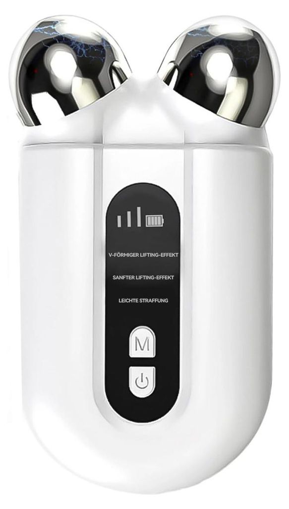 Gesichtsmassagegerät elektrisch Anti-Aging, mit Vibration & Wärme, Microcurrent Beauty Gerät für Hautstraffung, Wangen & Kieferlinie, 3 Modi