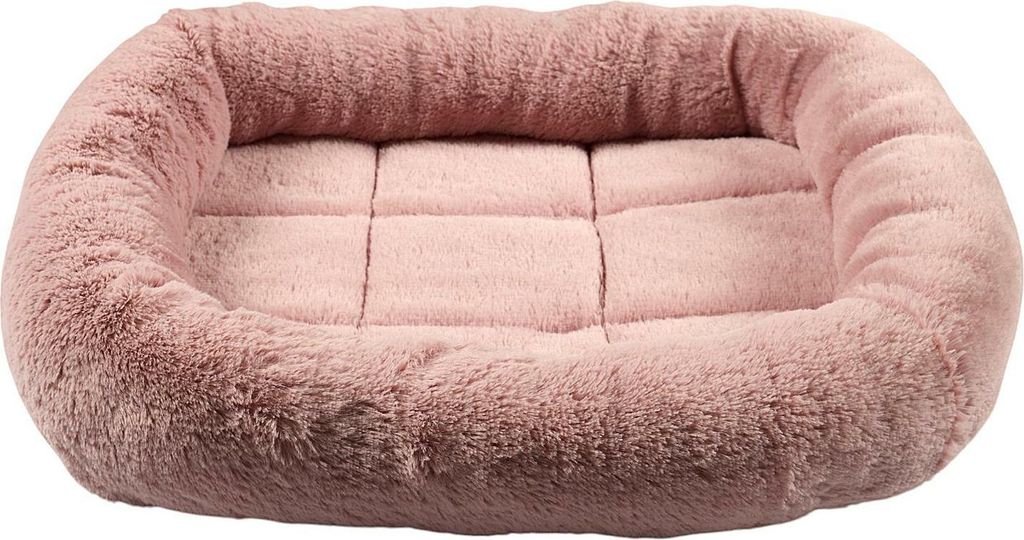HowHomely | Tierbett - Hundebett - 46 x 39 x 7 cm - Rosa - Katzenbett - weiches Material