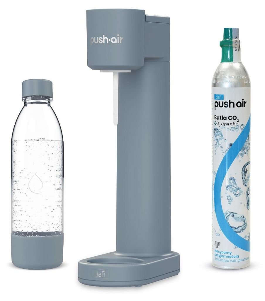 Saturateur PUSHAIR pour eau gazeuse Dafi, en acier Image du produit 