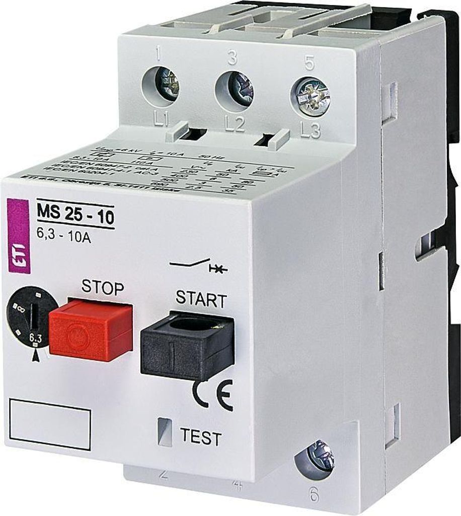 ETI Motorschutzschalter MS25-10 6,3-10 A Produktbild 